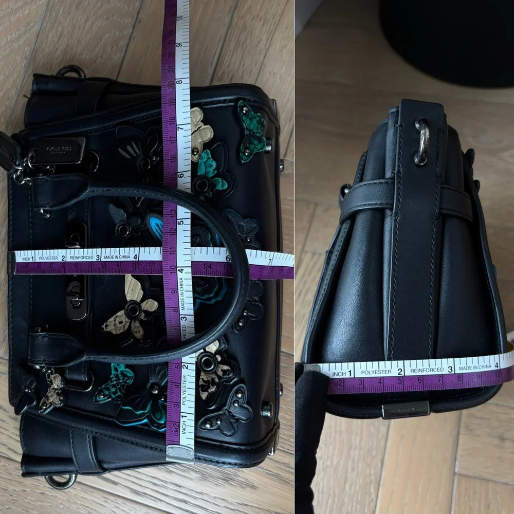 COACH Butterfly Applique Swagger 27 in Glovetanned Leather